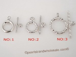 wholesale multi-size 925 silver necklace clasp