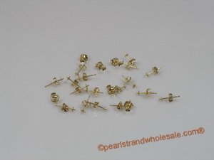 14k yellow stud earrings mounting 