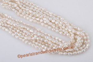 long-dirlled freshwater keshi pearl