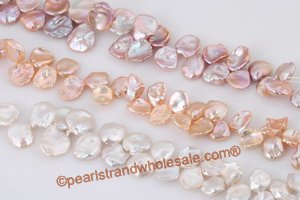 11-16mm side-drilled reborn pearl strand