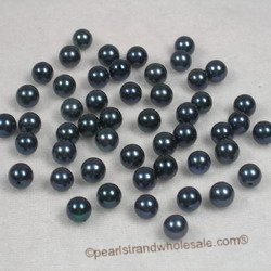 AA+ 6-6.5mm round black pearls, half drilled round freshwater loose pearl  beads wholesale, genuine high quality round pearls, FLR6065-B